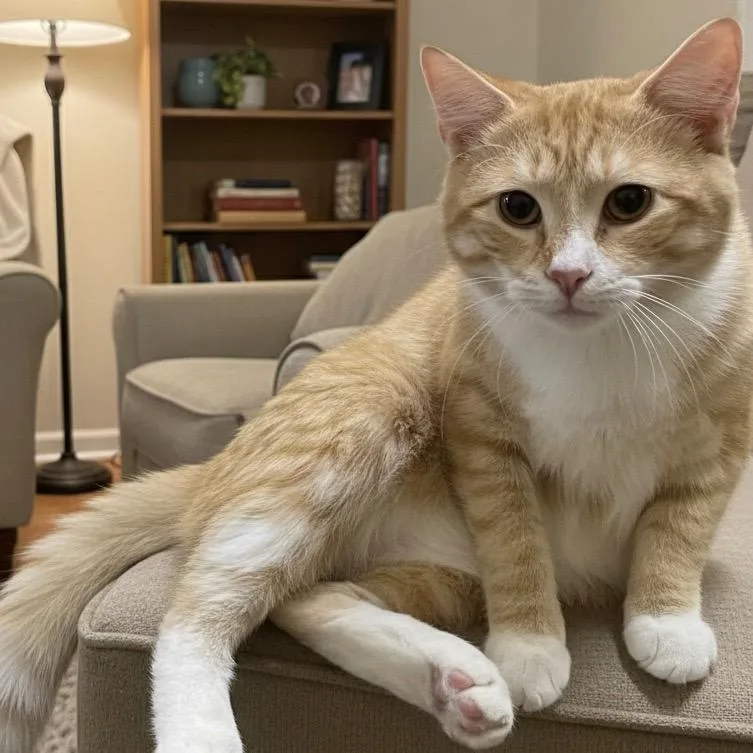 A young medium-sized male Domestic Short Hair cat named Ollie for adoption in Pittsfield, IL