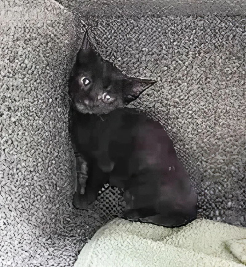 A baby medium-sized male Domestic Short Hair cat named Binx for adoption in Nashville, TN