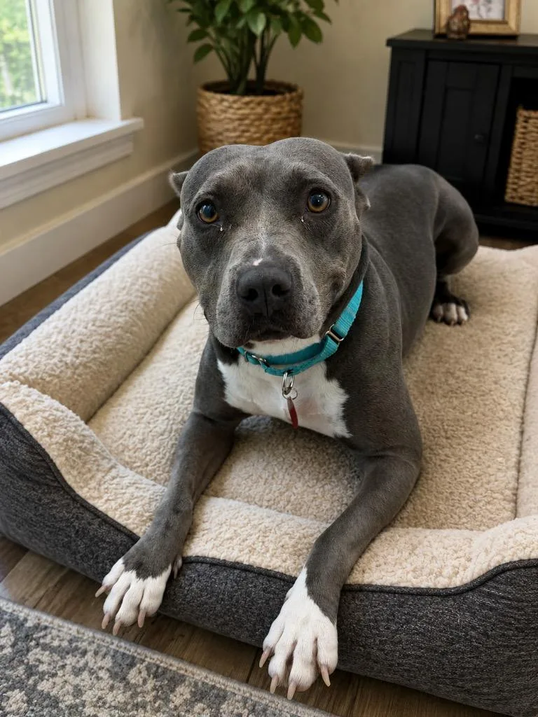 An adult large-sized female Pit Bull Terrier dog named Xena for adoption in Cape Coral, FL