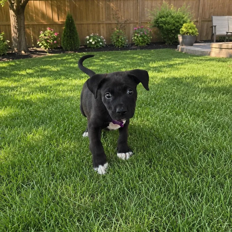 A baby medium-sized male Mixed Breed dog named Huckleberry for adoption in Springfield, MO