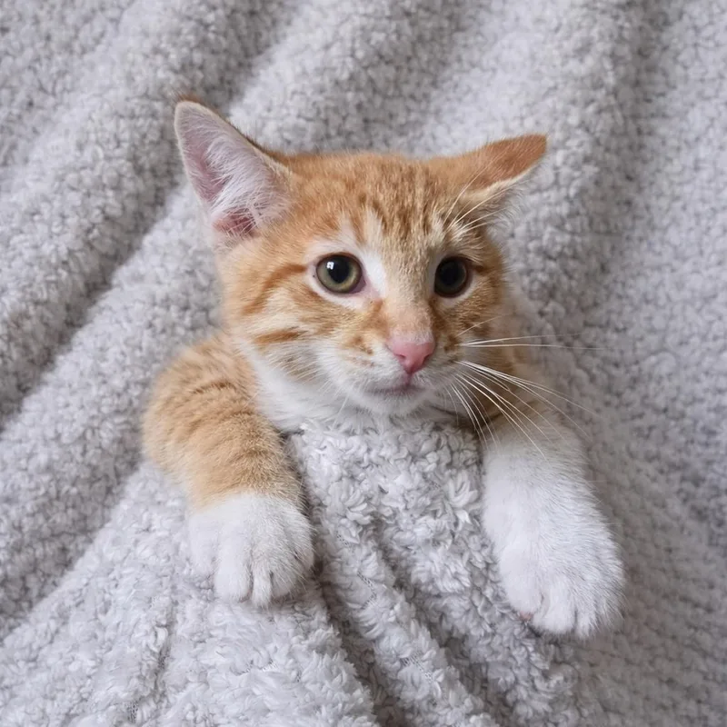 A baby medium-sized male Flame Point Domestic Medium Hair cat named Mason for adoption in San Antonio, TX