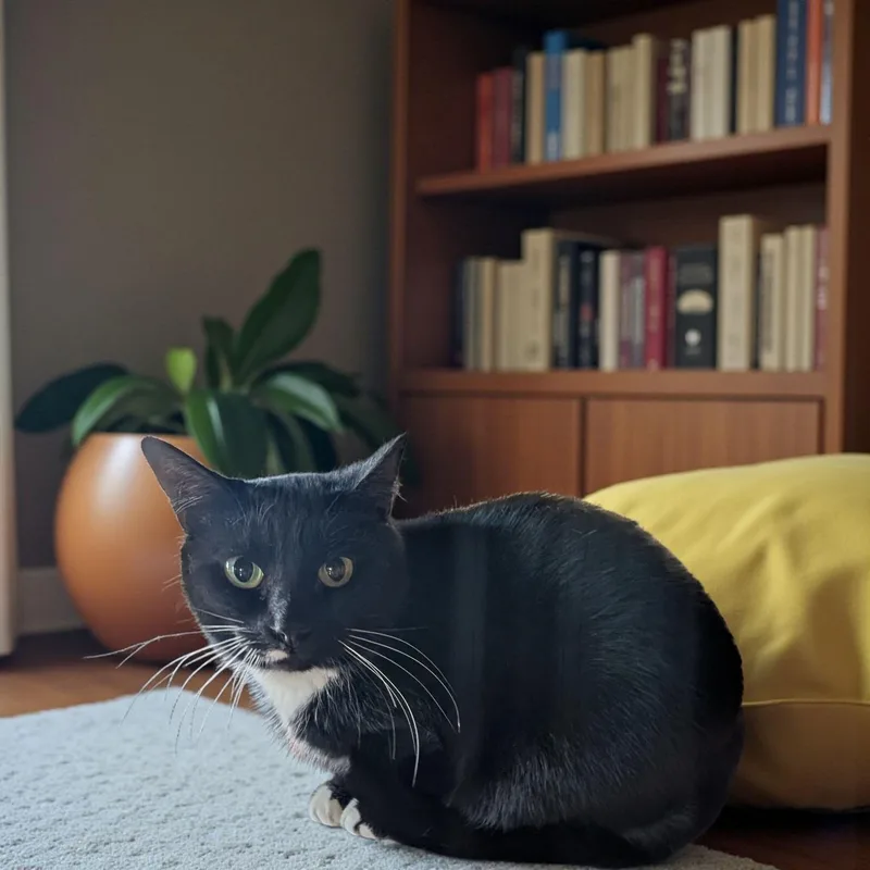 An adult medium-sized female Black & White / Tuxedo Domestic Short Hair cat named Jake for adoption in Chuckey, TN