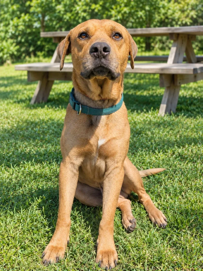 An adult large-sized male Golden Mixed Breed dog named Mack for adoption in Orangeburg, SC