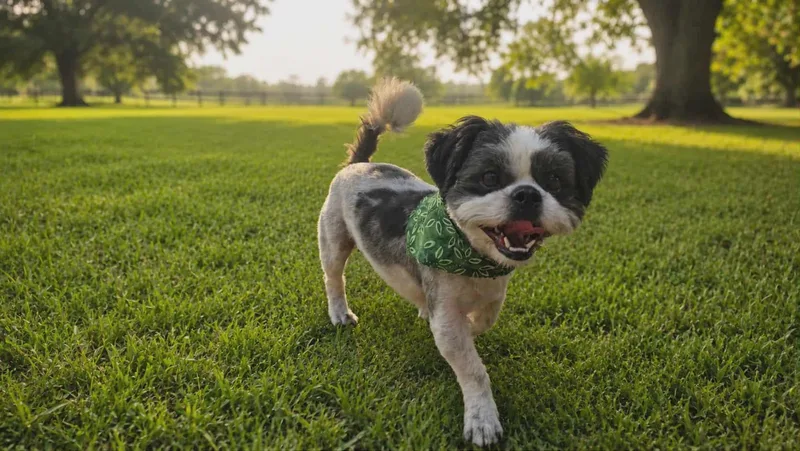 An adult small-sized male White / Cream Shih Tzu dog named Mooshu for adoption in Houston, TX