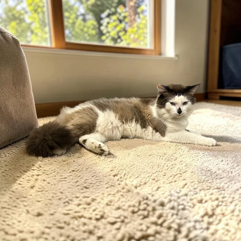 An adult medium-sized male Buff / Tan / Fawn Ragdoll cat named Ozzie for adoption in Blanchard, OK
