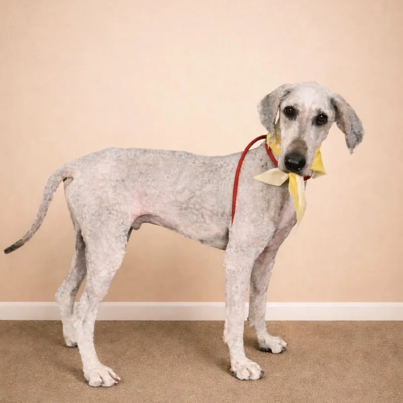 An adult medium-sized male Gray / Blue / Silver Poodle dog named Dempsey for adoption in Cashmere, WA