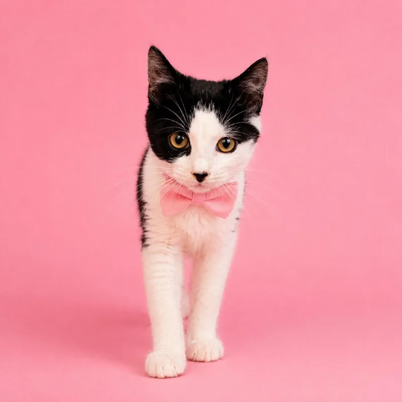A baby small-sized female Black Domestic Short Hair cat named Marilyn for adoption in Binghamton, NY