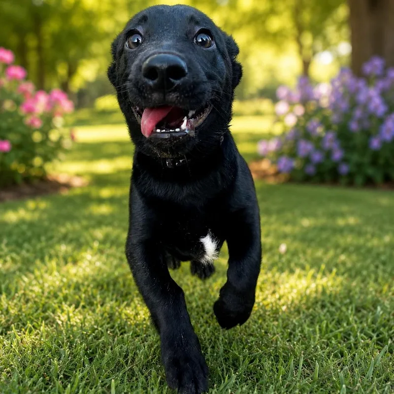 A baby medium-sized male Black Pembroke Welsh Corgi dog named Gus for adoption in Tishomingo, OK