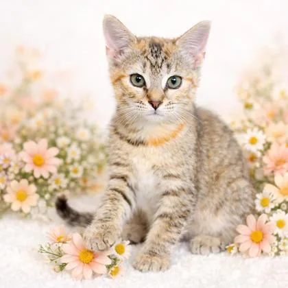A baby small-sized female Domestic Short Hair cat named Chamomile for adoption in Wilkesboro, NC