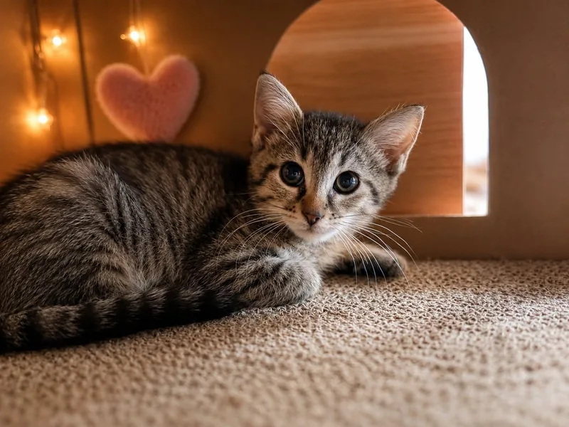 A baby small-sized female Tabby (Buff / Tan / Fawn) Domestic Short Hair cat named Lo Mein for adoption in Myakka City, FL