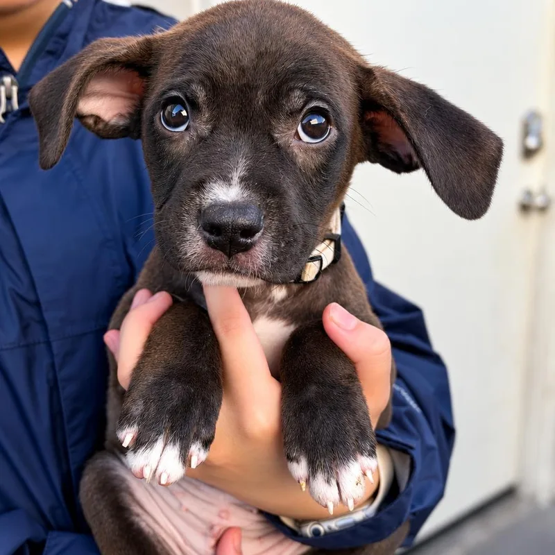 A baby small-sized female Pit Bull Terrier dog named Butternut for adoption in Henderson, NV