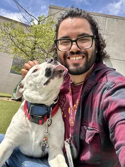 A young large-sized male White / Cream Mixed Breed dog named Toe for adoption in Wichita, KS