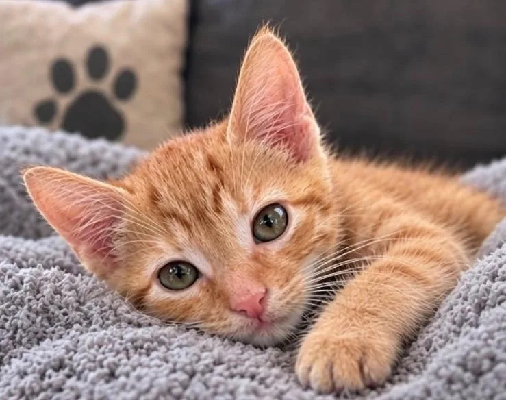 A baby medium-sized male Tabby (Orange / Red) Domestic Short Hair cat named Mike for adoption in Haddon Heights, NJ