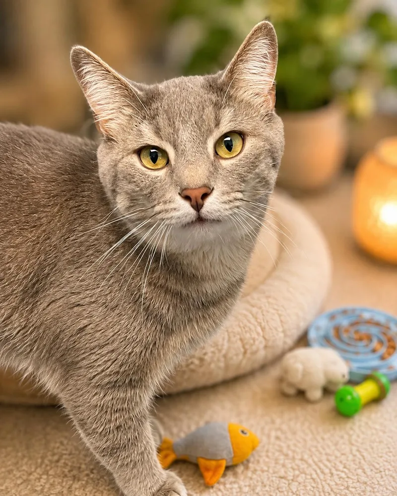 An adult medium-sized male Domestic Short Hair cat named Briar for adoption in Champaign, IL