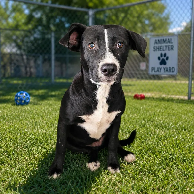 An adult medium-sized female Black Labrador Retriever dog named Cherry for adoption in Orangeburg, SC