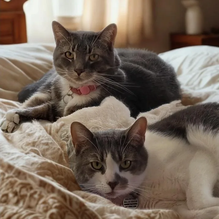 A young medium-sized female Gray & White Tabby cat named Angelina for adoption in North Bergen, NJ