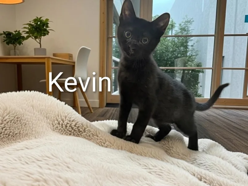 A baby small-sized male Domestic Short Hair cat named Kevin for adoption in Jim Thorpe, PA