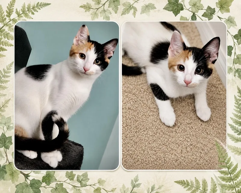 A young medium-sized female Domestic Short Hair cat named Cricket for adoption in Opelika, AL