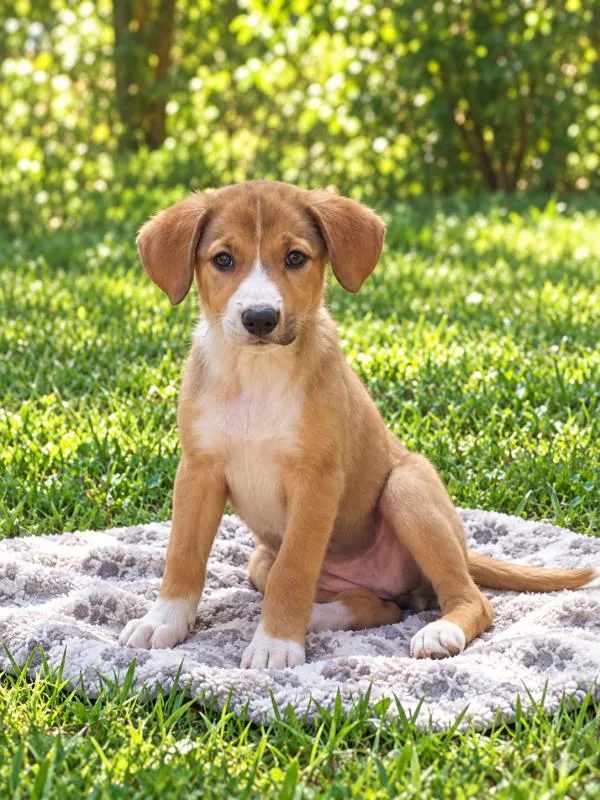 A baby medium-sized female Labrador Retriever dog named Stella for adoption in eufaula, AL