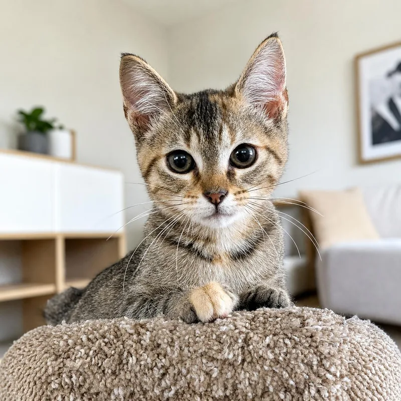 A baby medium-sized female White Domestic Short Hair cat named Eevee for adoption in Fort Worth, TX