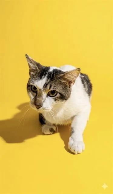 A young medium-sized male Domestic Short Hair cat named Capricorn for adoption in Jacksonville, FL