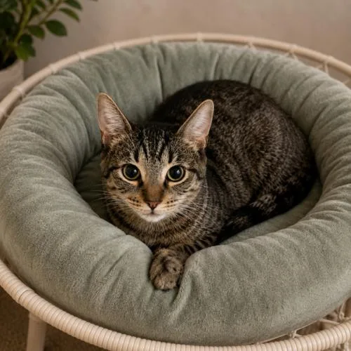 A baby small-sized female Tabby (Gray / Blue / Silver) Domestic Short Hair cat named Solei Adams for adoption in Tampa, FL
