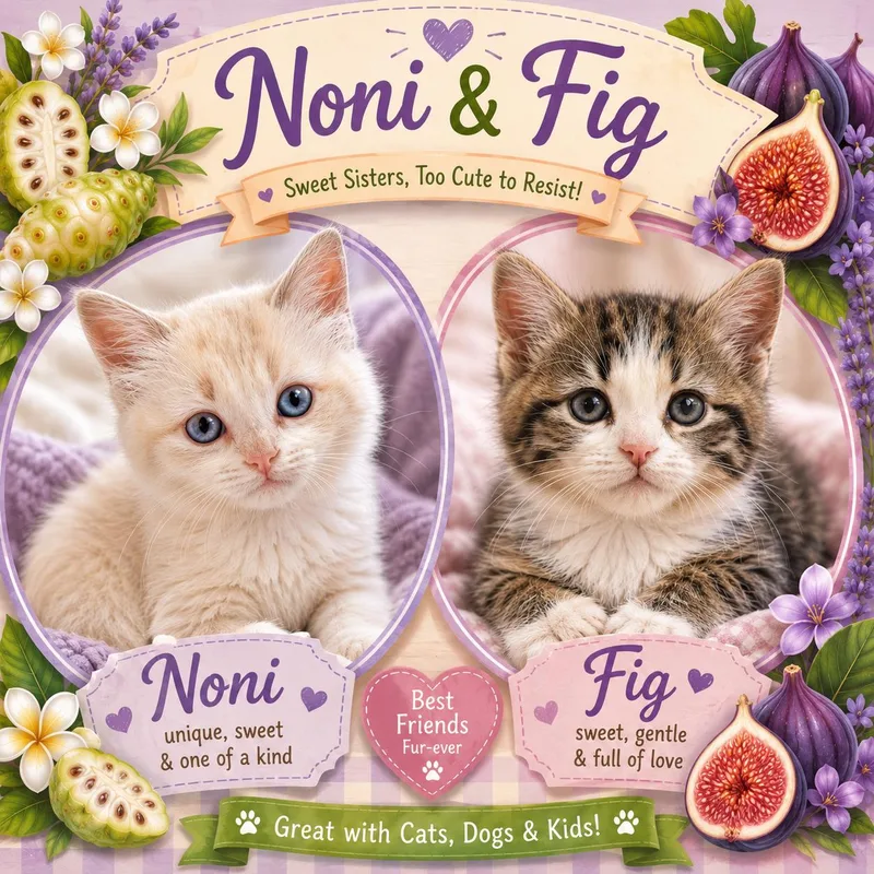 A young medium-sized female Tabby (Gray / Blue / Silver) Domestic Medium Hair cat named Fig & Noni for adoption in Soddy Daisy, TN
