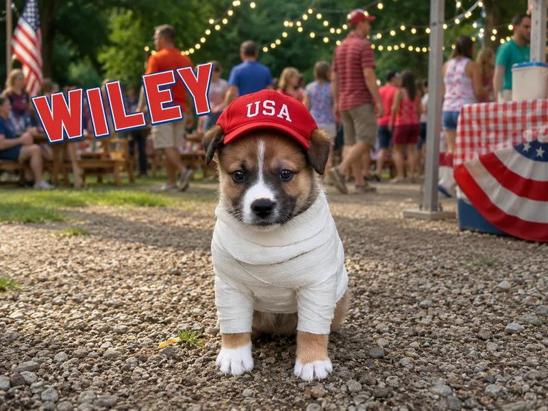 A baby medium-sized male Terrier dog named Wiley for adoption in Irwin, PA