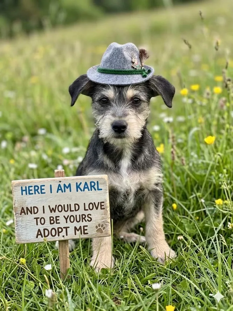A baby small-sized male Black West Highland White Terrier / Westie dog named Karl for adoption in Lacey, WA