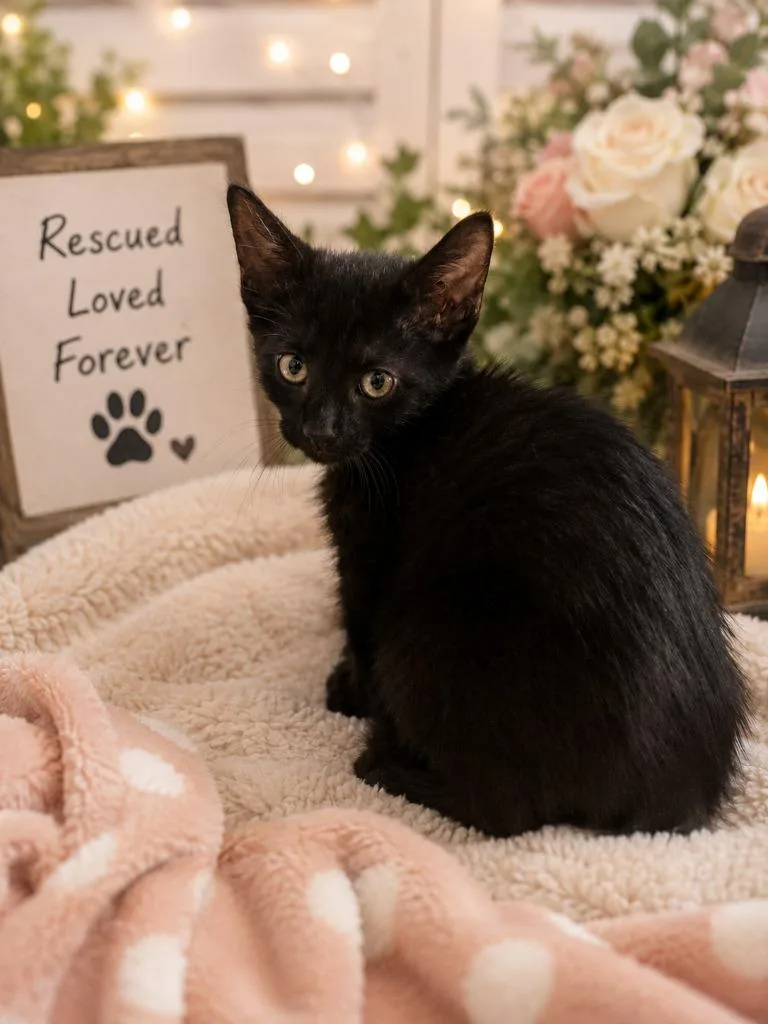 A baby small-sized male Domestic Short Hair cat named Popsicle for adoption in Corpus Christi, TX