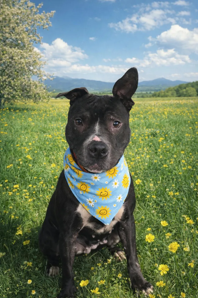An adult medium-sized female Black Mixed Breed dog named Bertha for adoption in PHILADELPHIA, TN