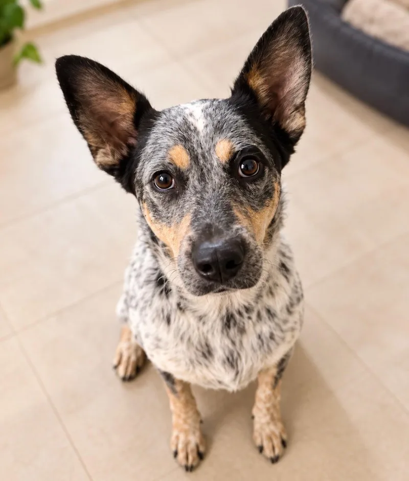 A young medium-sized female Australian Cattle Dog / Blue Heeler dog named Lexi for adoption in Moyock, NC