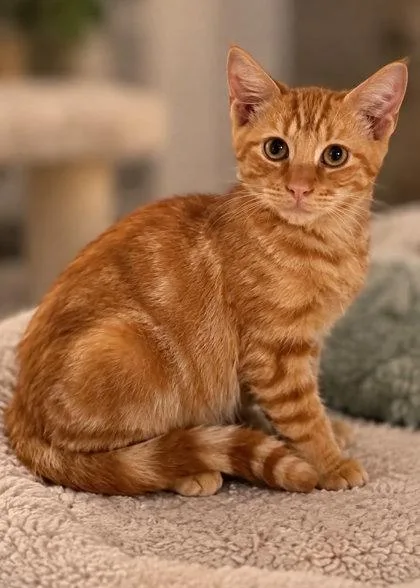 A baby small-sized female Tabby (Orange / Red) Domestic Short Hair cat named Coco for adoption in New York, NY