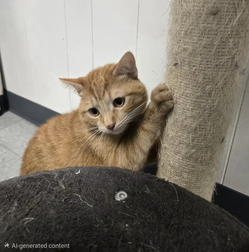 An adult medium-sized male Orange & White Domestic Short Hair cat named Nemo for adoption in Xenia , OH