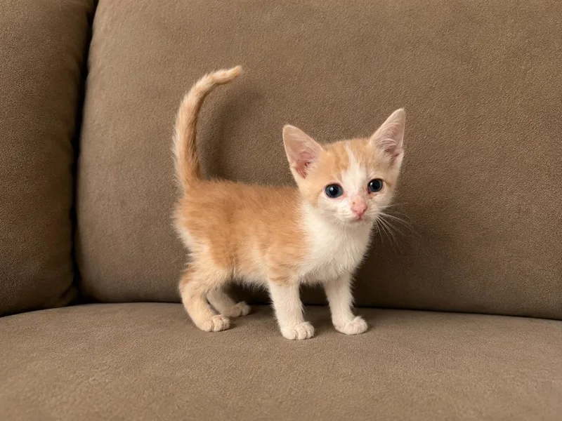 A baby small-sized male Domestic Short Hair cat named Pillsbury for adoption in Homer Glen, IL