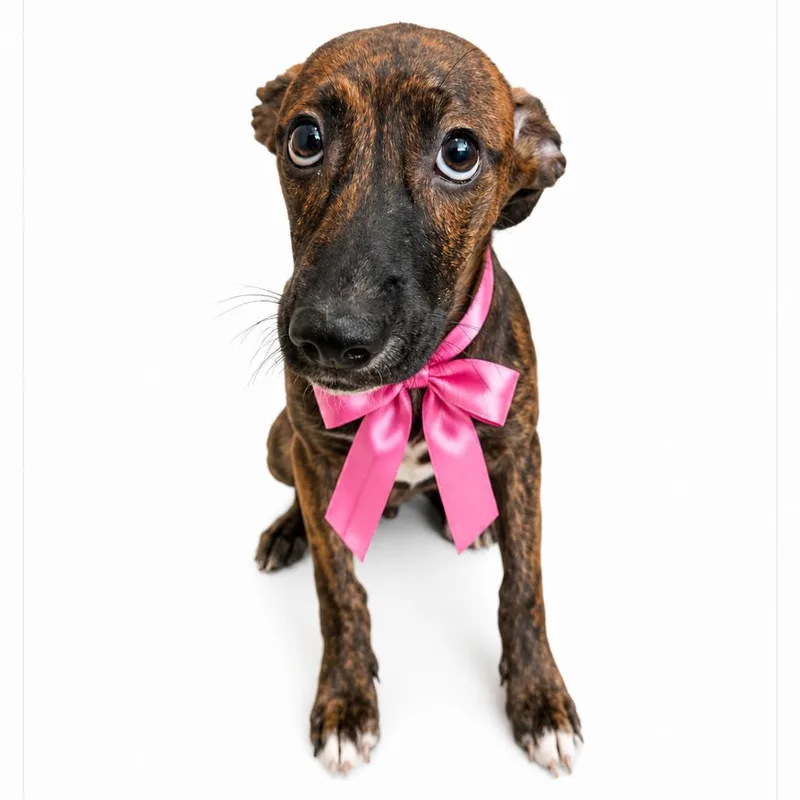 A baby small-sized female Black Mixed Breed dog named Floofenflopper for adoption in Columbiana, AL