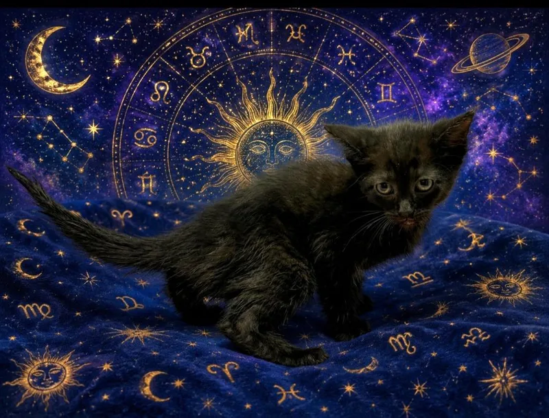 A baby small-sized male Domestic Short Hair cat named Zodiac for adoption in Washington Court House, OH