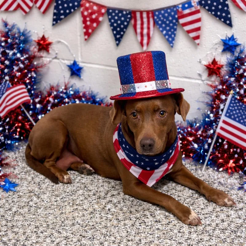 A baby medium-sized female Brown / Chocolate Mixed Breed dog named Swiss Miss for adoption in Morganton, NC