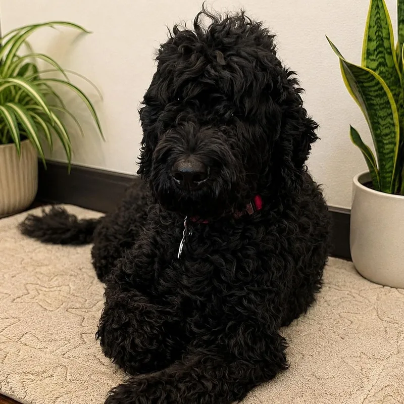 An adult large-sized male Bouvier des Flandres dog named Rocky for adoption in Alachua, GA