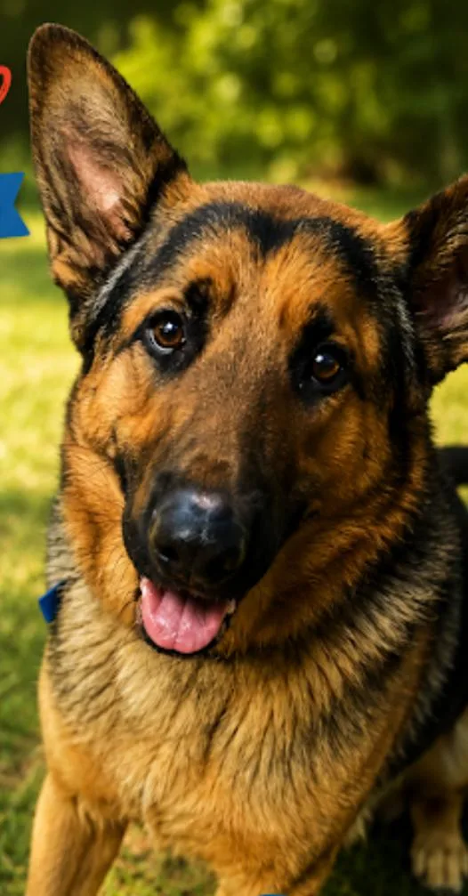 A young large-sized male Bicolor German Shepherd Dog dog named LennyPart GS and Part for adoption in Pine Mountain Club, CA