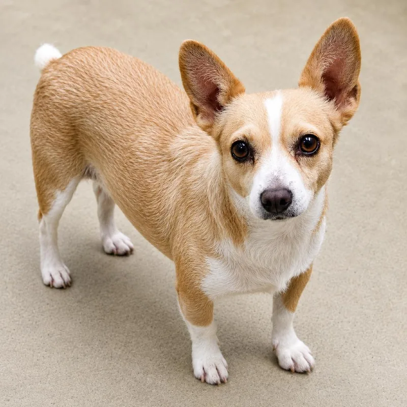 An adult small-sized female Yellow / Tan / Blond / Fawn Chihuahua dog named Swiss for adoption in Wickenburg, AZ