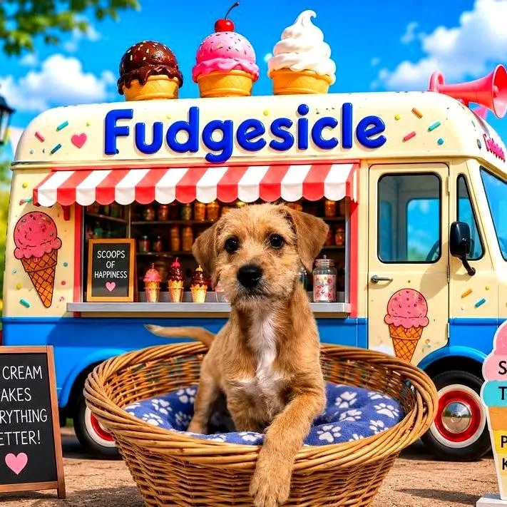 A baby medium-sized male Yellow / Tan / Blond / Fawn Mixed Breed dog named Fudgesicle for adoption in Joliet, IL