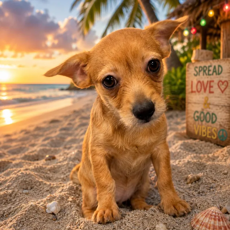 A baby small-sized female Yellow / Tan / Blond / Fawn Terrier dog named Layla for adoption in Indiantown, FL