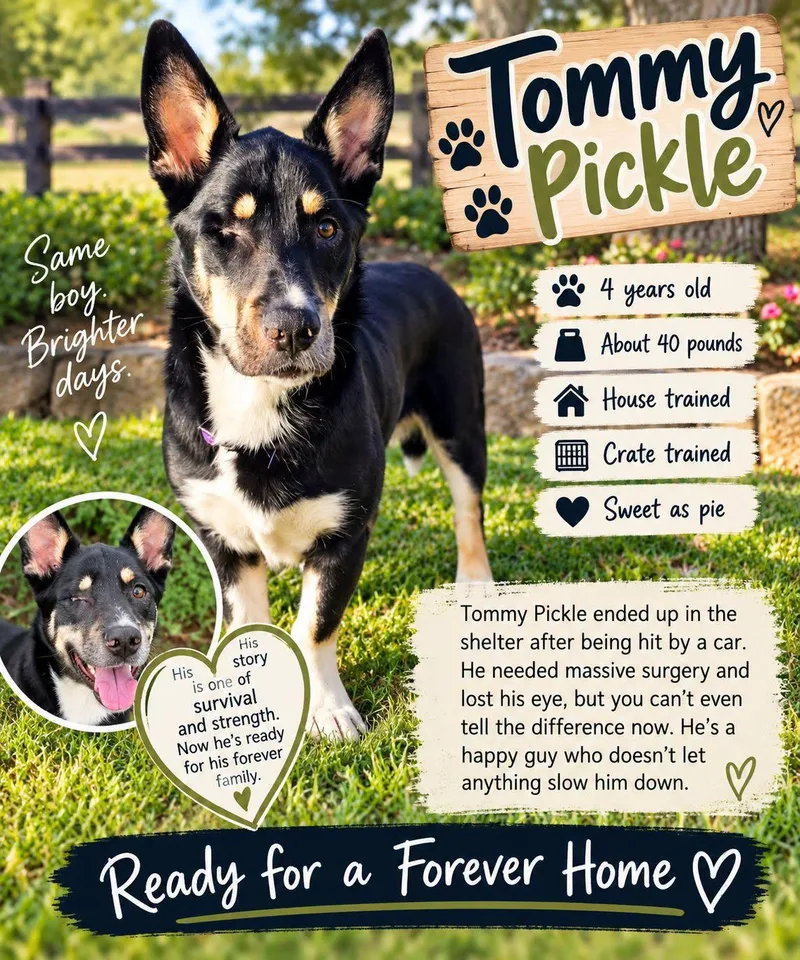 An adult medium-sized male Corgi dog named Tommy Pickle for adoption in Fort Worth, TX