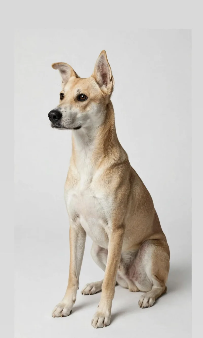 A young medium-sized female Golden Carolina Dog named Willow for adoption in Houston, TX
