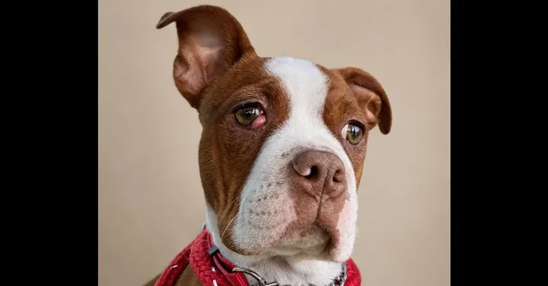 A baby small-sized female Boston Terrier dog named Cherry for adoption in Papillion, NE