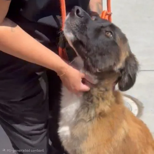A young large-sized female Brown / Chocolate Leonberger dog named Willow for adoption in San Juan Capistrano, CA