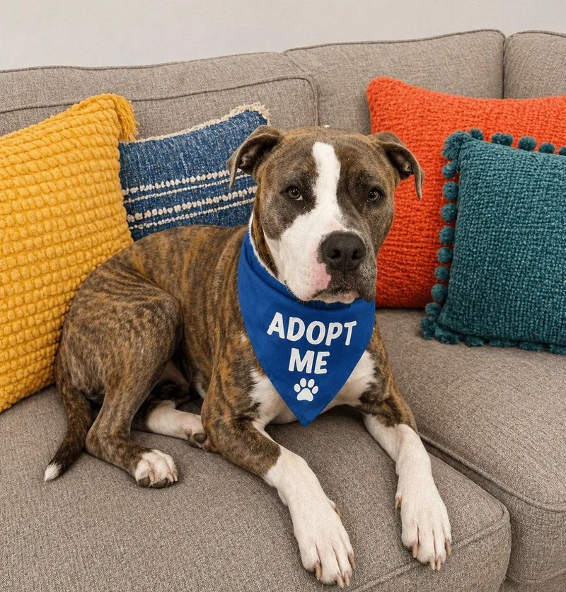 An adult large-sized male Boxer dog named Rocket for adoption in Euless, TX