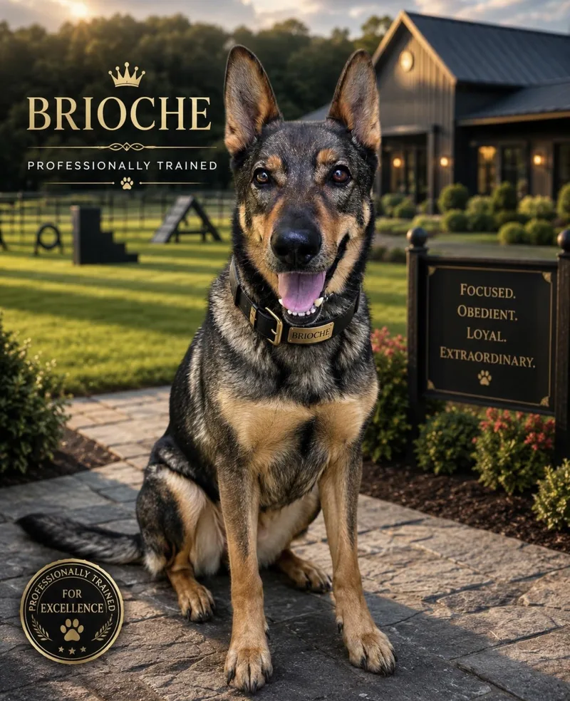 An adult large-sized male Tricolor (Brown, Black, & White) German Shepherd Dog dog named Brioche for adoption in CUMMING, GA
