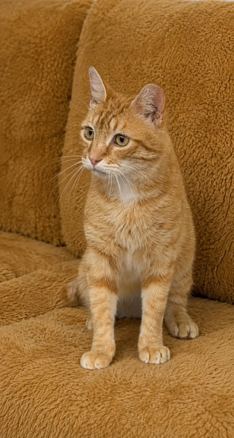A young medium-sized male Orange / Red Domestic Short Hair cat named Dustywillow Grove for adoption in Greenville, DE